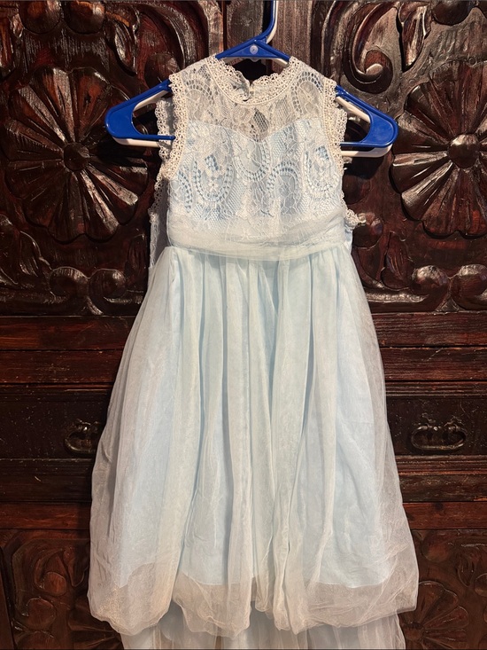 Other - Lace Bodice Tulle Party Dress for Kids - Light Blue